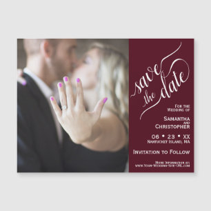2 Volet photo mariage Enregistrer la date Bourgogn