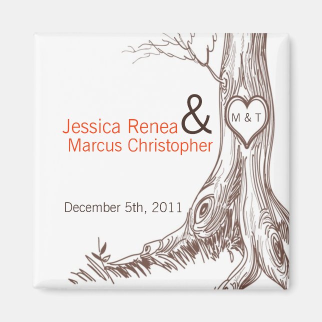 2"x2" Favoriser Aimant Arbre de chute Carvages ini (Devant)