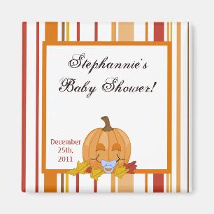 2"x2" Fête Faveur Aimant Automne Automne Citrouill