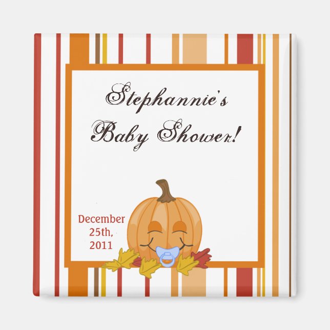 2"x2" Fête Faveur Aimant Automne Automne Citrouill (Devant)