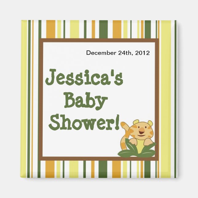 2"x2" Magnet Favoriser Jungle Babies Animaux (Devant)