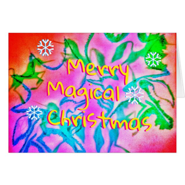 2CARTE UNICORNE MAGIQUE DE NOËL (Devant Horizontal)