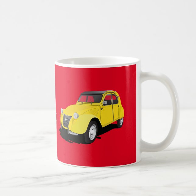 2CV jaune - mug DIY (Droite)