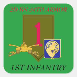 2D BN 34TH ARMOR 1ST STICKERS D'INFANTERIE
