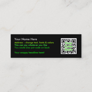 2D Cartes de visite de code - maigres, noir