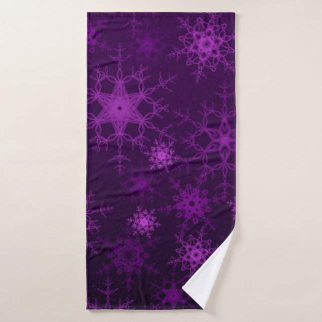 2d illustration. Abstraits flocons de neige. Saint (Serviette de bain)