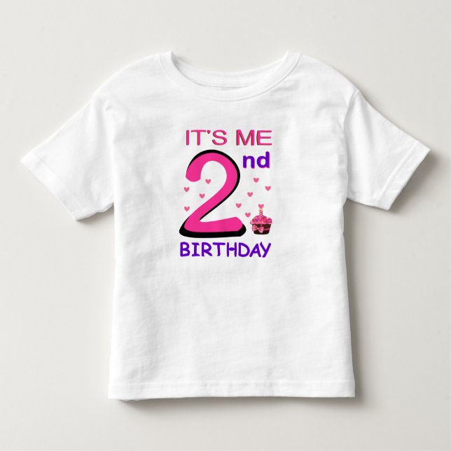 2E Anniversaire Baby Tshirt rose mignon (Devant)