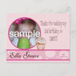 2e anniversaire Carte de remerciements