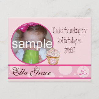 2e anniversaire Carte de remerciements