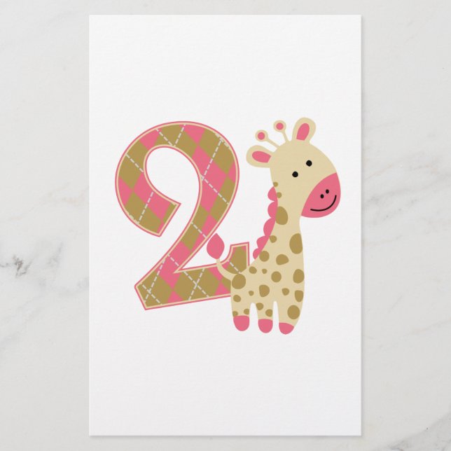 2e anniversaire Giraffe rose (Devant)