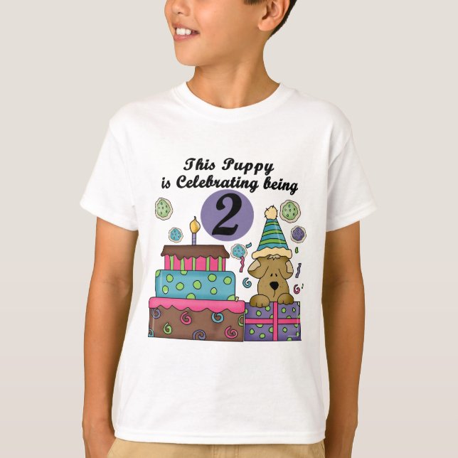 2e anniversaire Puppy Tshirts et cadeaux (Devant)
