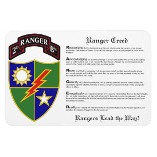 2e Bataillon - 75e Ranger Regiment Magnet 4x6