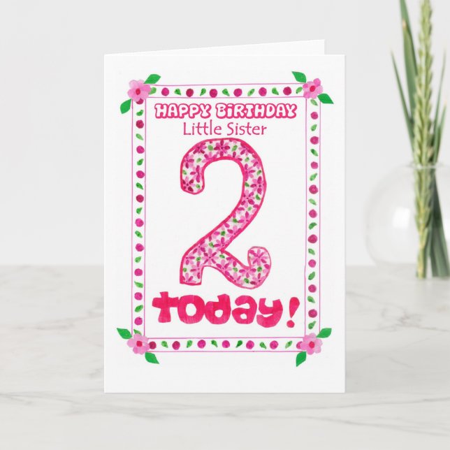 2e carte d'anniversaire pour une petite soeur (Devant)