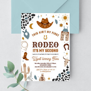 2e Invitation d'anniversaire de cow-boy de rodéo S