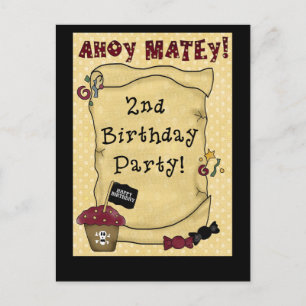 2e Invitations d'anniversaire de pirates