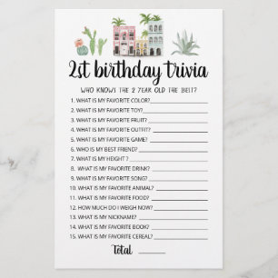 2ème anniversaire Trivia édite jeu