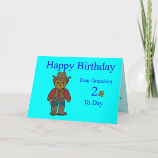 2ème carte d'anniversaire de petit-fils