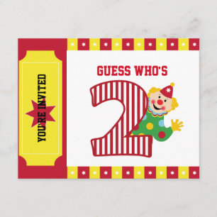 2ème Invitation de ondulation de clown de cirque