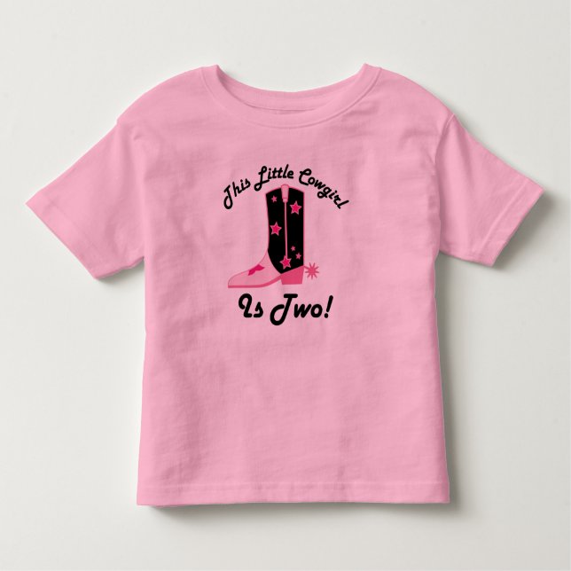 2ème La petite cow-girl d'anniversaire est T-shirt (Devant)