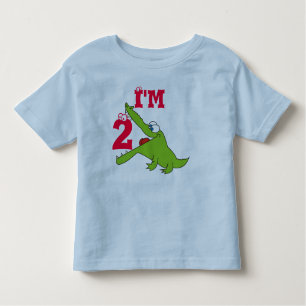 2ème T-shirt d'anniversaire d'alligator drôle,