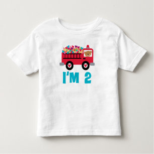 2ème T-shirt d'enfant en bas âge de pompier de