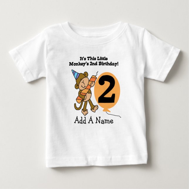 2ème T-shirt personnalisé d'anniversaire de petit (Devant)