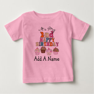 2ème T-shirt personnalisé d'anniversaire de petits