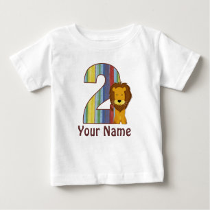 2ème T-shirt personnalisé par lion d'anniversaire