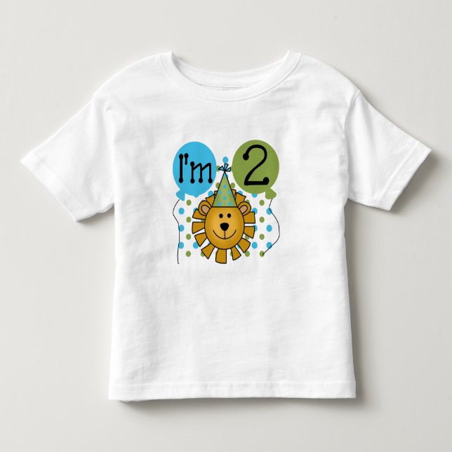 2èmes T-shirts et cadeaux d'anniversaire de lion (Devant)