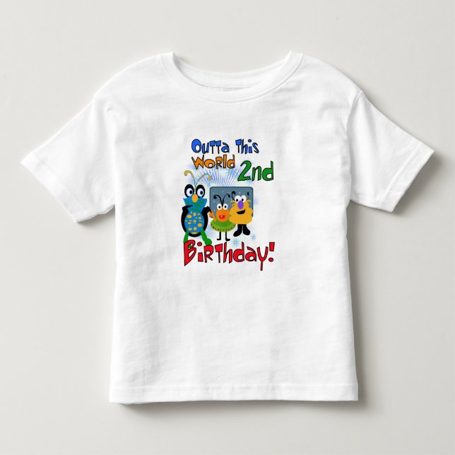 2èmes T-shirts et cadeaux d'anniversaire d'espace (Devant)