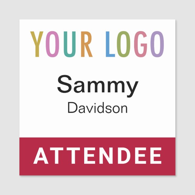 2x2 Nom du participant Badge Logo de l'événement C (Devant)