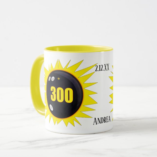300 Perfect Game Bowling Personnalisé, Café Mug (Devant gauche)