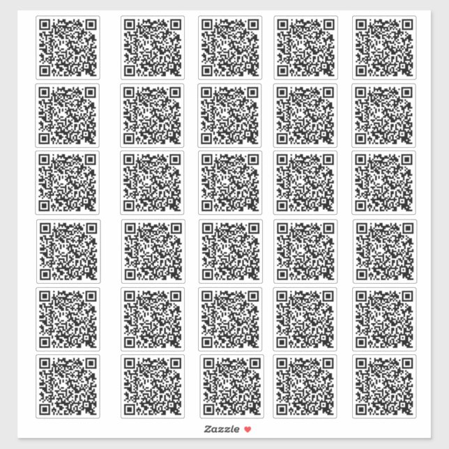 30 Code QR professionnel Autocollants vinyle taill (Feuille)