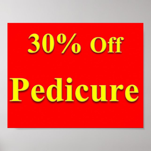 30% de réduction sur pédicure Poster Matte (Devant)