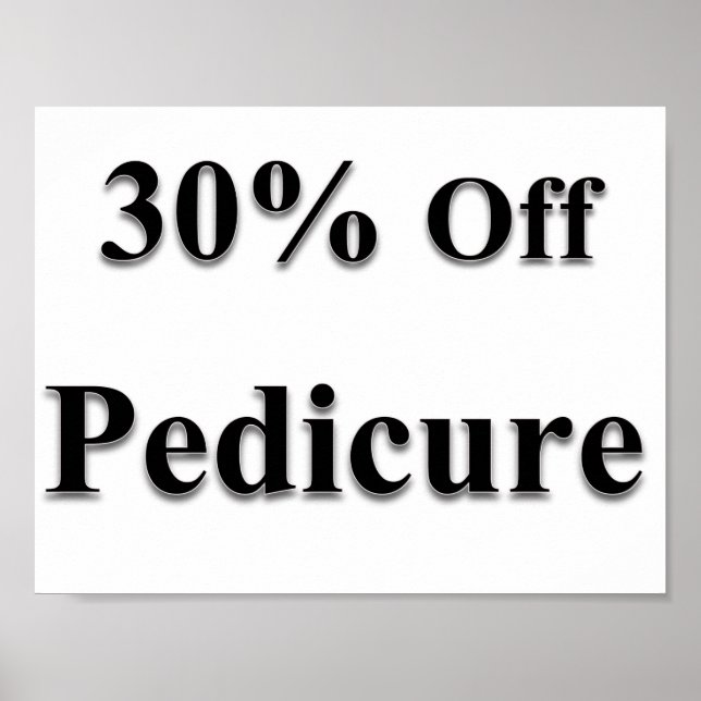 30% de réduction sur pédicure Poster Matte (Devant)