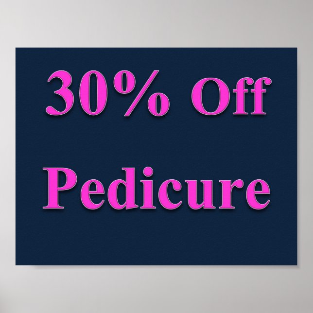 30% de réduction sur pédicure Poster Matte (Devant)