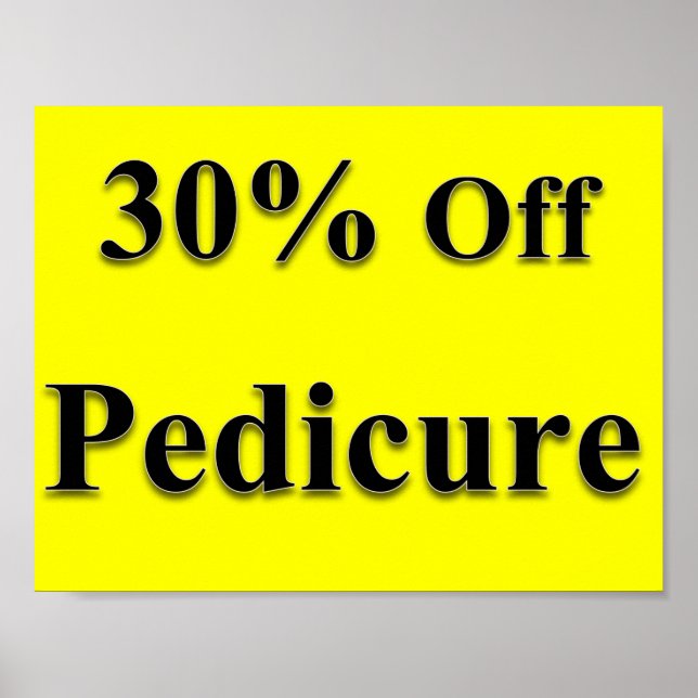 30% de réduction sur pédicure Poster Matte (Devant)