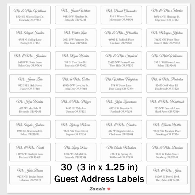 30 Étiquettes d'adresse élégantes pour invités de  (Créateur téléchargé)