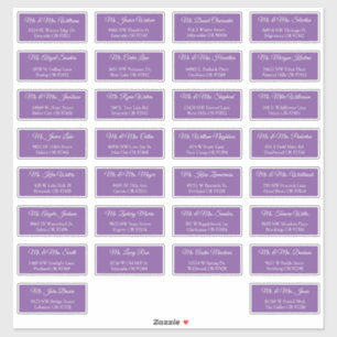 30 Étiquettes d'adresse individuelles pour invités