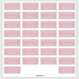 30 Étiquettes d'adresse individuelles pour invités