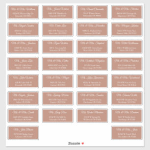 30 Étiquettes d'adresse individuelles pour invités