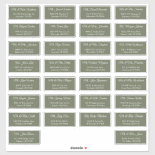 30 Étiquettes d'adresse individuelles pour invités
