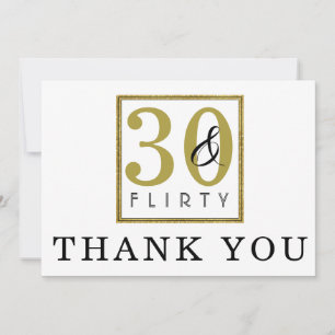 30 & Flirty 30e fête d'anniversaire Carte de remer