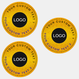 30 Logo d'affaires de luxe, Stickers Gold Waterpro