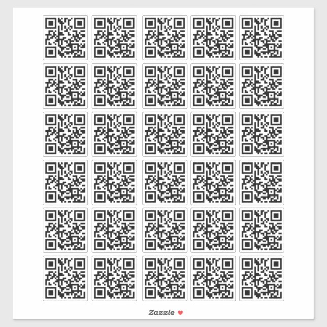 30 Personnalisé facile à rendre QR Code Sticker (Feuille)