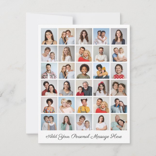 30 Photo Collage Ajoutez Votre Propre Carte De Voe (Devant)