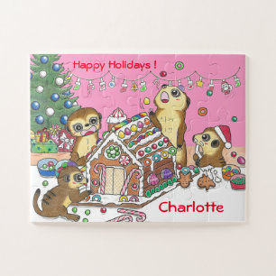 30 pièces Personnaliser Meerkats Jigsaw Puzzle ros