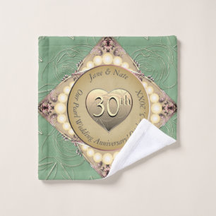 30e/12e anniversaire de mariage perle et verte 