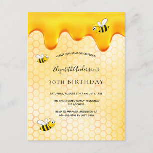 30e anniversaire bumble abeilles invitation au mie