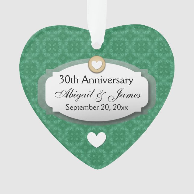 30e Anniversaire de Mariage Anniversaire Vert Z08 (devant)